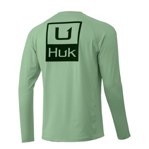 HUK Pursuit T-shirt de performance à manches longues pour homme avec protection solaire Huk'd Up-Key Citron vert Taille S