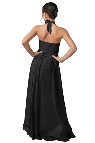 LTW 3D Flower Junior Bridesmaid Dresses Chiffon Flower Girl Dress Hi-lo Birthday Dress for Girls3