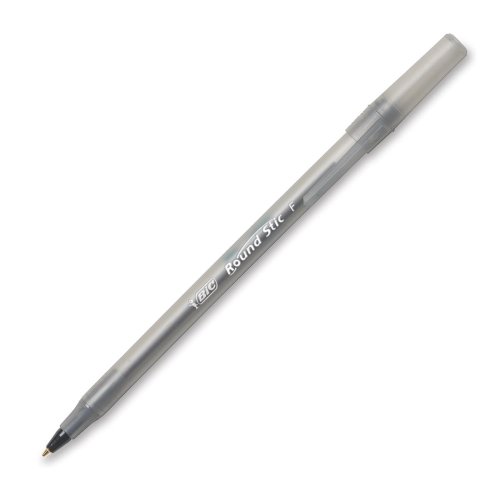 Confezione da 25 penne a sfera Bic Round Stic, punta fine, inchiostro nero