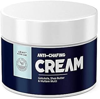 Azani Natural Anti Chafing Cream | Intimate Area Cream | Multi-Purpose Healing Cream for Rashes, Blisters, Thigh Rub, Itchy & Sore Skin from Sports & Fitness Activities | Multani Mitti, Shea Butter & Gotukola (Men & Women) - 1.76 OZ