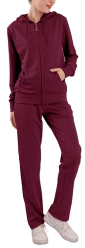 Image of LeeHanTon Womens Jogging Suits Sets Running Outfit Zipper Warm Up 2 Pieces Hoodie and Pant Tracksuit