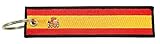 Luso Aviation Spain Flag Key Chain, 100% Embroidered
