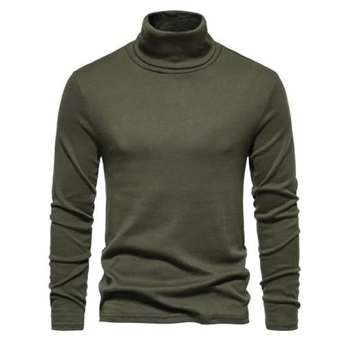 Men’S Slim Fit Solid Turtleneck Knitted Pullover Sweater Fashion Casual Long Sleeve Jumper Top4