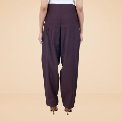 Image of Happy Bunny Salwar Pant - Modern Style Pure Cotton for Women - Ethnic Semi Patiala Trouser - Office,Home - All Day Comfort Wear with Drawstring