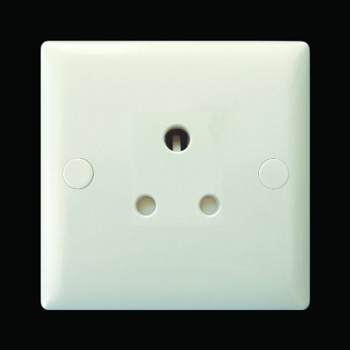 Varilight 1-Gang 5A Round Pin Socket Polar White