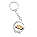 DIYthinker Serpent gâteau Sun Taiwan Voyage Rotatif Porte-clé Anneau keyholder 1,2 Pouce x 3,5 Pouces Multicolore
