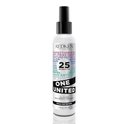 Redken, Spray Multibeneficios, Termoprotector, Desenredante, Fórmula con Aceite de Coco y Ácido láctico, Protege, Suaviza y Fortalece, para Todo Tipo de Cabello, One United, 150 ml.