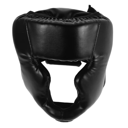 ibasenice Casco De Combate Facial De Boxeo Equipo De Kárate Casco De Boxeo Esponja Black