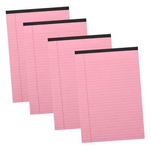 Bloc-notes A4 papier ligné à colonnes détachables Homoyoyo rose