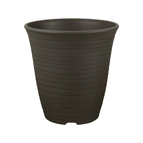 リッチェル エコル ハイポット 8号 ダークグレー(DG) | 鉢 植木鉢 ポット エコ プランター 深型 丸型 おしゃれ 日本製 鉢 ガーデニング ナチュラル プラスチック 軽量 背の高い植物 エコルプレート