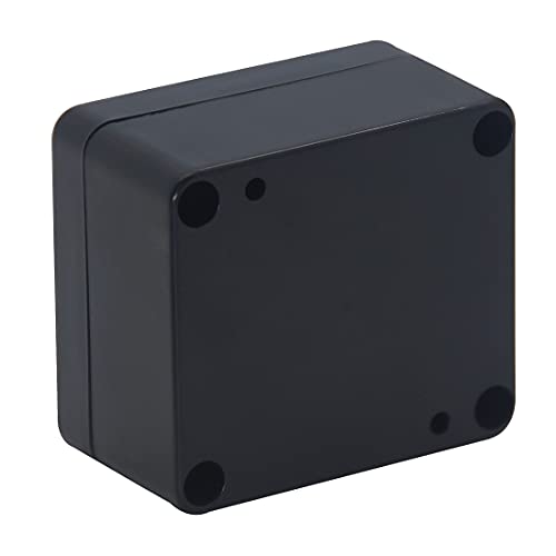 Junction Box IP65 Waterproof ABS Plastic Electrical Project Case Power Junction Boxes, Project Box with 4 PCS M12 Cable Glands 2.5 x 2.3 x 1.3 Inch (63 x 58 x 33mm