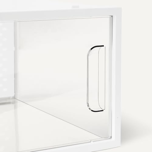 Amazon Basics Stackable and Foldable Clear Shoe Storage Organizer Box, Large, Pack of 12 by Amazon Basics - Image 4