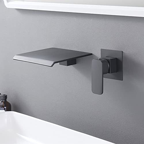 Mitigeur de lavabo mural cascade chromé avec garniture incluse - 4