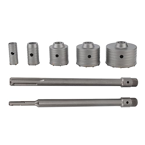 Set Professionale di 9 Seghe a Tazza per Calcestruzzo, Kit Punte per Trapano da 30mm a 100mm con Custodia Resistente