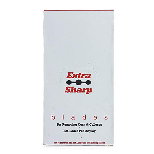 YIMART 100Pcs Stainless Steel Sharp Replacement Corn Blades for Foot Hard Dead Skin Remover Hand Foot File Foot Care Pedicure Machine (Foot Shaver Blade)