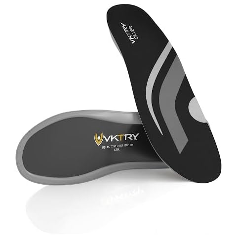 VKTRY Silver Performance Insoles–Carbon Fiber Shock Absorbing Inserts, Non-Cleated Shoes–Improve Explosiveness, Protect Against Injury, Optimize Energy Return Cover