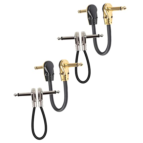 NOLITOY 4個 ギターエフェクトライン ギターパッチケーブル ギター供給 プロのギターケーブル エレキギターアクセサリー ギターエフェクターコード エフェクターパッチコード 楽器供給 パッチ