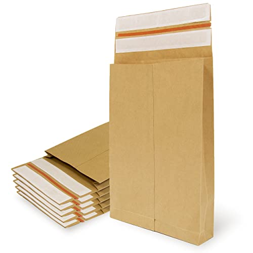 Enveloppes en papier kraft avec double bande de silicone de 3 soufflets pour l'expédition et l'emballage. Sacs en papier pour envoyer des vêtements, des...