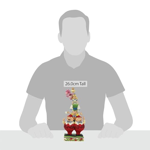 Enesco Disney Traditions by Jim Shore Alice in Wonderland Stacked Characters Figurine, 10.82 Inch, Multicolor