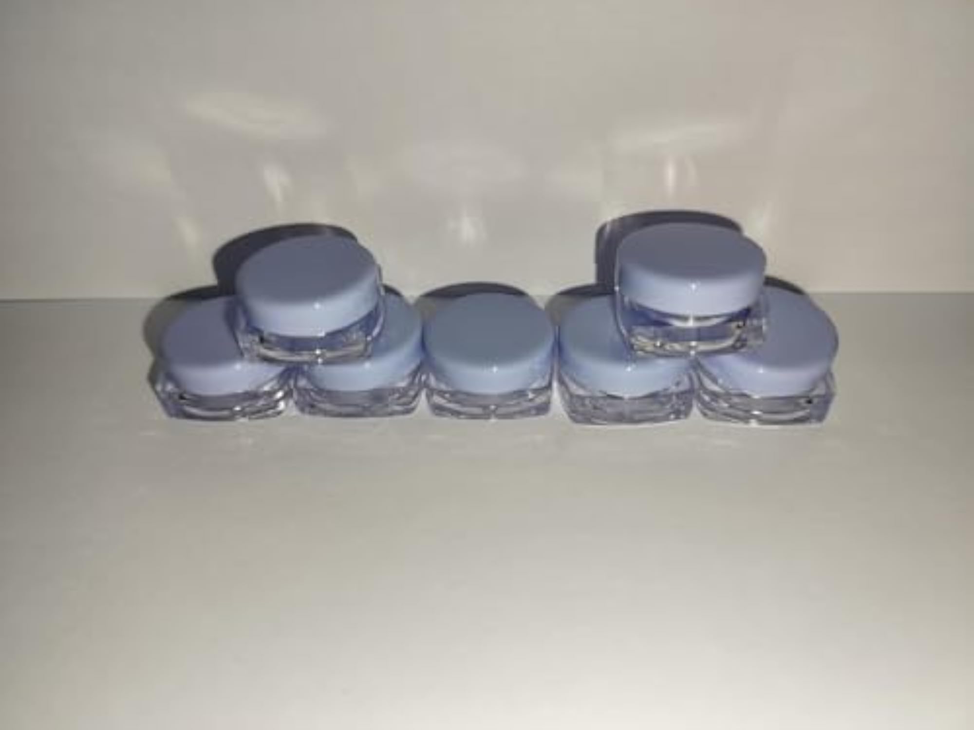 Square Transparent Acrylic Jars with Cap, 5 gm