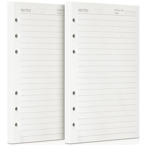 Papel rayado A6 OMEYA de 6 agujeros para solucionar la falta de espacio en agendas de 10,5x17 cm