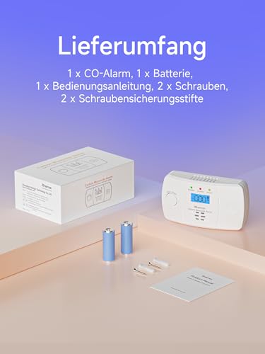 Heiman Kohlenmonoxid Melder mit LCD-Display – Elektrochemischer Sensor, 10 Jahre Gerätelebensdauer Kohlenmonoxidmelder… – Ansicht 8