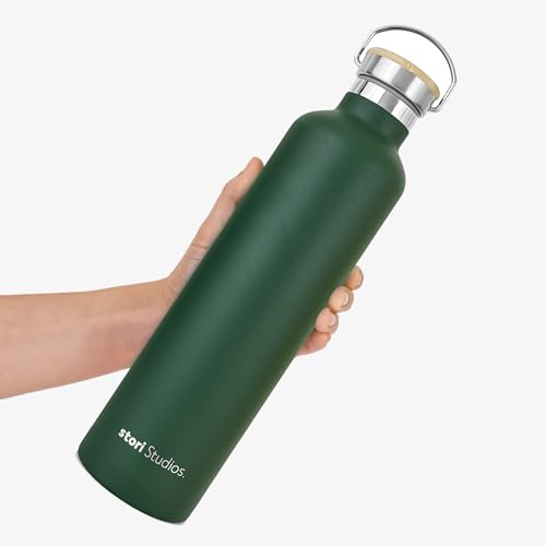 Stori Studios Vacuum Insulated Metal Water Bottle Green 1000 ml(33oz), Stainless Steel Water Bottle, BPA Free Standard Mouth Flask, Double Wall Insulated Water Bottles for Travel, Work & Gym Stori Studios Vacuum Insulated Metal Water Bottle Green 1000 ml(33oz), Stainless Steel Water Bottle, BPA Free Standard Mouth Flask, Double Wall Insulated Water Bottles for Travel, Work & Gym
