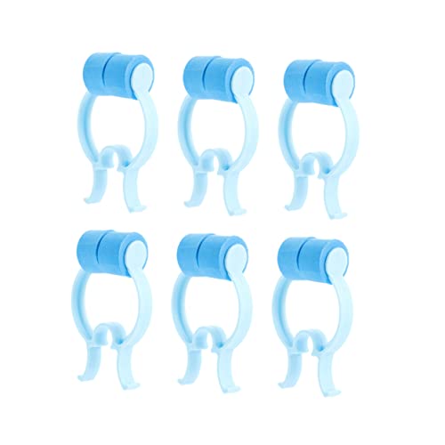 WOFASHPURET Pinzas Tapón Nasal 12 Piezas Material Eva y Pom Color Azul Clip De Respiración Práctica Para Corregir y Levantar Nariz Durante Actividades Diarias Uso Personal