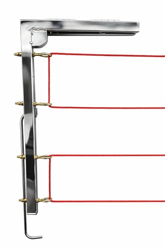 Image of Stainless Steel Heavy Duty Foldable Wall Mount Cloth Drying Stand-Wall Stand for Cloth Dress Drying-Cloth Dryer Stand for Balcony-Collapsible Stainless Steel Wall Mount Space Saving Cloth Drying Rack