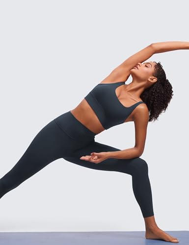 Image of CRZ YOGA Butterluxe U Back Sports Bras | Light Support, Removable Pads, Yoga, Extremely Soft, Longline, Scoop Neck, Wide Straps, for Women