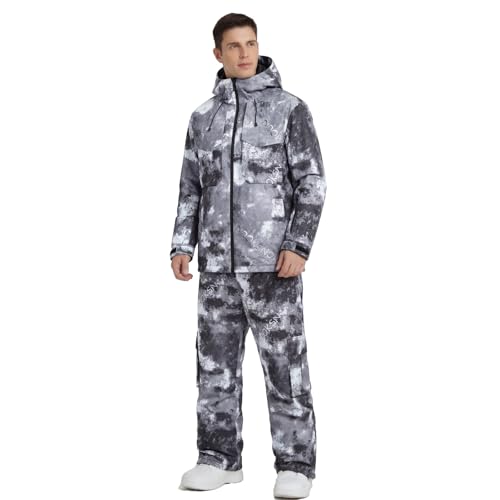 Mens Ski Jacket and Pants Set,Snow Suits for Men Waterproof Windproof,Winter Ski Set for Snowboarding/Snowmobile/Mountain by MUTUSNOW - Image 2