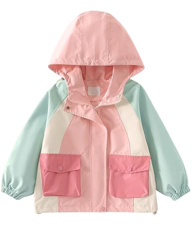 2-12Years Toddler Little Big Girls Boys Hooded Outerwear Jacket Butterfly Embroidery Print Coat Zip-Up Spring Autumn