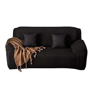 Bankhoezen 1/2/3/4 zits Waterdichte stofdichte stretchstof Zitbank bankhoezen Wasbare zwarte hoes voor bank(235-300cm)