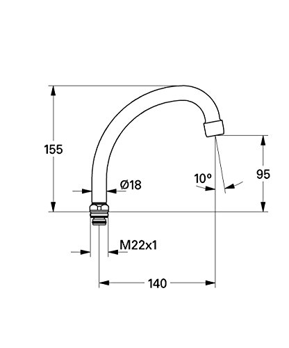 GROHE Bec Orientable 13072000 de rechange qualité allemande - 3
