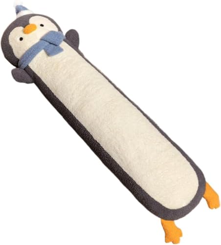 YAKINO抱き枕 柔らかめ 可愛い ぬいぐるみ ふわふわ もちもち だきまくら 横向き寝 男女兼用 大きい (灰色のペンギン,120cm)
