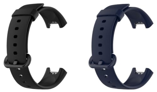 EDNITA Redmi Watch 2 Lite & Redmi GPS Smart Watch Band Strap with Soft Silicone Classic Strap & Secure Buckle - Black & Blue - Pack of 2 (B0D49QSV2D) Amazon Price History, Amazon Price Tracker