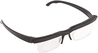 Adjustable Focus Glasses Dial Vision, 6D to 3D Myopia Reading Glasses Variable Focus Close and Distance Vision for Seniors, Driving Glasses, Dioptre Myopia Glasses