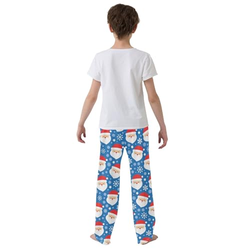 Boys' Pants Christmas Cute Santa Snowflake Long Bottoms Jogger Pants Elastic Waist Trousers with Pockets S-XL3