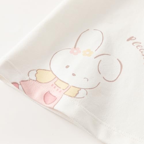 Image of DAVE&BELLA Girls Short Sleeve Polo Shirts Quick Dry Ruffle Golf Tennis T Shirts Rabbit Print School Uniform Tops for Aged 1-8