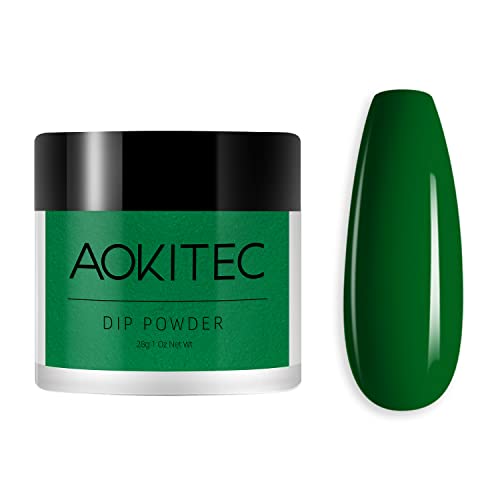 Aokitec Poudre à Ongles Classique Couleur Blanche, Poudre d'Ongles Professionnel Nail Art Décoration d'Ongles Débutant,Manucure Salon DIY, Sans Odeur & Durable, Lampe à Ongles Non Requise, 1 Oz Cover