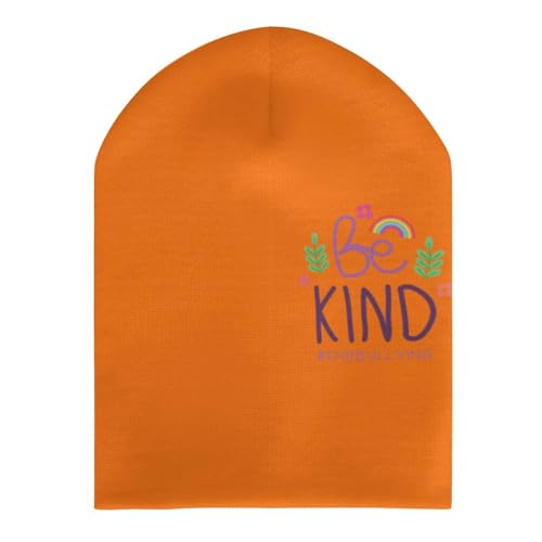 Be Kind Anti Bullying Unity Day Orange Kids Beanie Hat for for Girls Boys Children Cap Winter Knitted Chemo Cancer Headwear Accessories Gifts Decoration3