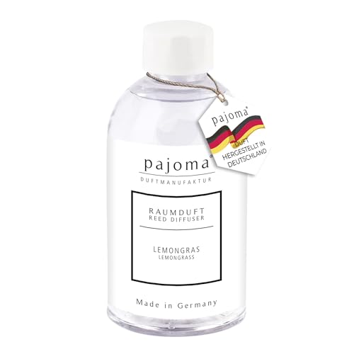 pajoma Raumduft Nachfüllflasche Lemongras 250 ml | Nachfüller für Lufterfrischer | intensiver und hochwertiger Duft in Premium Qualität
