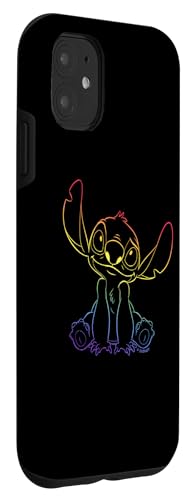 Coque iPhone 11 Stitch Rainbow Disney idéale pour vos sorties - 3