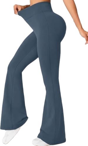Image of DIAZ Womens Flare Pant High Waist Stretchable Trousers for Women | Bell Bottom Pants for Women | Wide Leg Palazzo Pants | Flared Yoga Pants |Casual Wear Office /Gym Wear Pants-Pack of 1