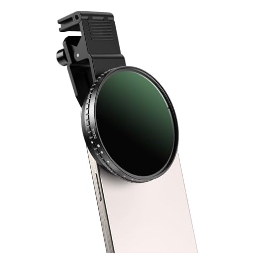 APEXEL Universal-Handyfilter, 67 mm Variabler ND2-ND400-Filter, Geeignet für iPhone 17/16/15... Samsung, Xiaomi und andere Smartphones