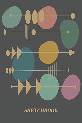 Sketchbook: Cute Drawing Book with Retro Mid Century Modern Atomic