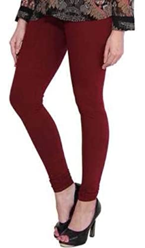 Image of Women's Cotton Chudidar Leggings | Stretchable | High Rise | Full Length | Soft & Comfortable | Ethnic Wear Bottom