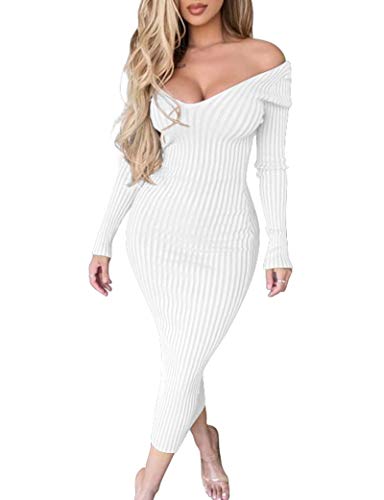 knee length dresses for ladies WOMEN'S 3/4 SLEEVES V-NECK BODYCON MIDI DRESS – Wholesalefashiontrends.com