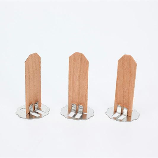 15 * 45 mm 20/50 Sets Große Dochte aus Poopedine-Holz zur Kerzenherstellung mit Dochthalter Metall Crackle-Holzdochte Rauchfreie for Sojakerzen(50SETS)