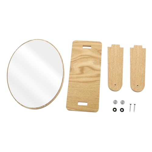 Miroir de maquillage pivotant en bois ovale pour coiffeuse de chambre